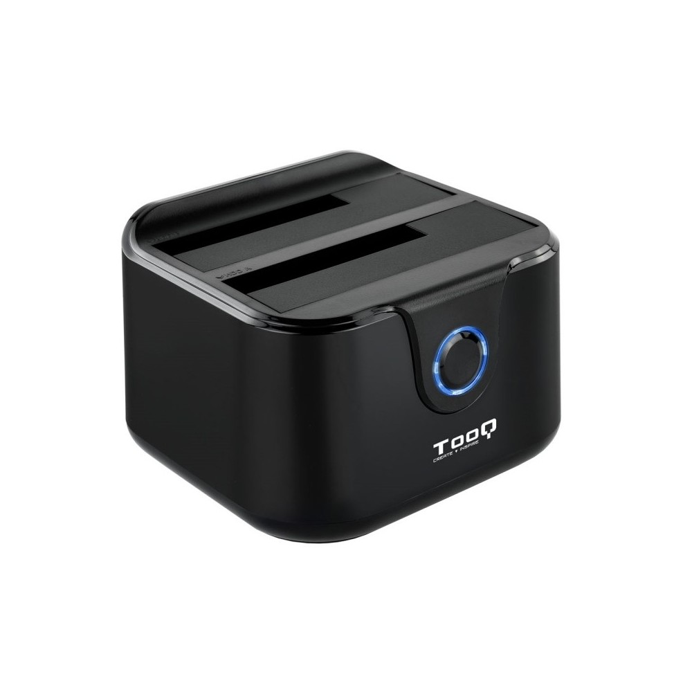 Tooq TQDS 802B Dock Station Doble Bahia HDD Negra