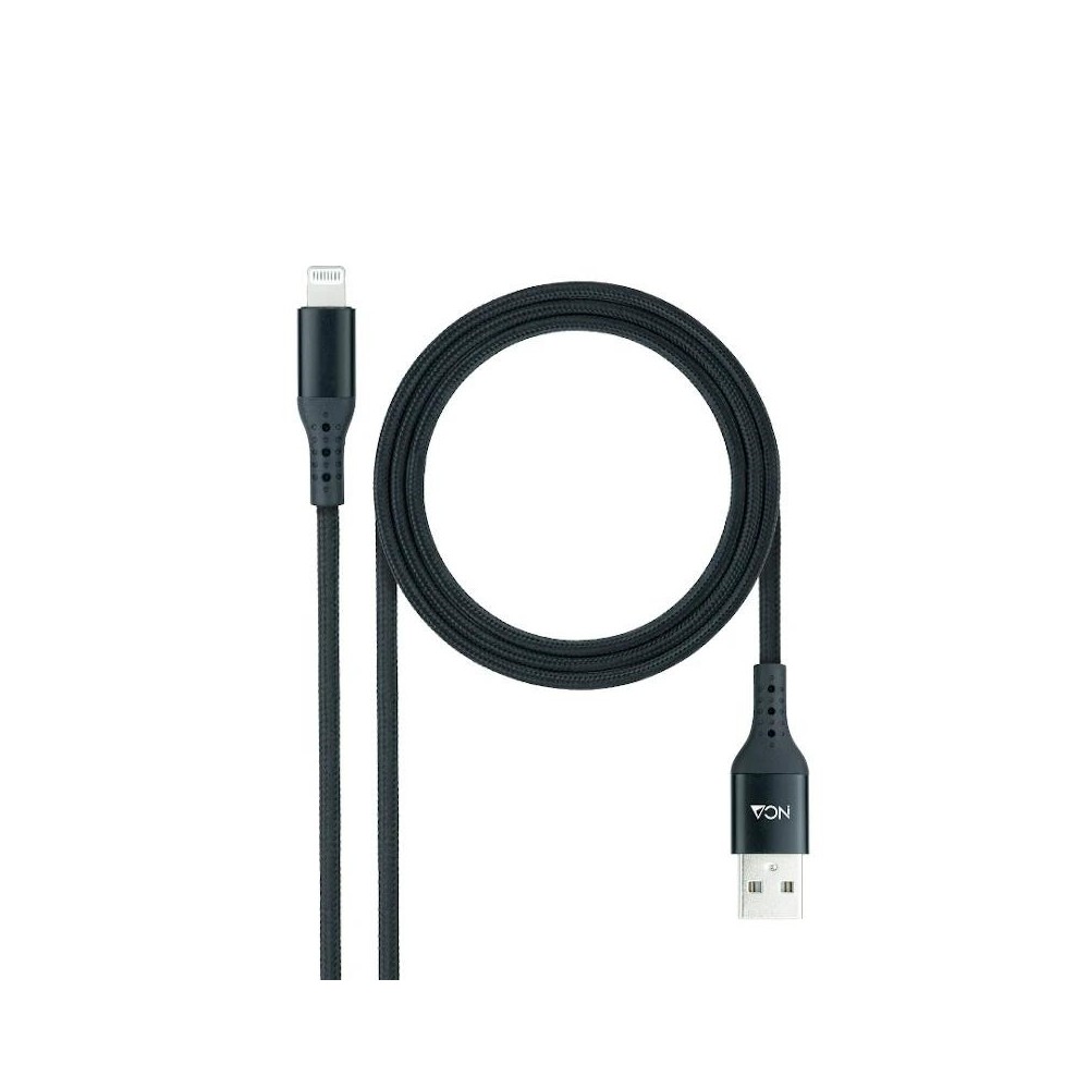 Nanocable Cable Lightining USB A M Negro 1 M