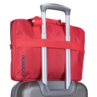 MONRAY Maletin Portatil 156 Bolsillo Ext Rojo