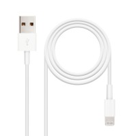 Nanocable Cable de datos carga LIGHTNING USB 2 M