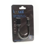 iggual Cable USB OTG 30 USB A USB C 20 cm negro