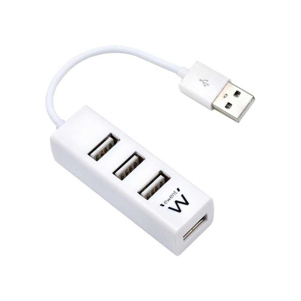 EWENT EW1122 MINI HUB USB 4 PUERTOS BLANCO