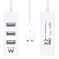 EWENT EW1122 MINI HUB USB 4 PUERTOS BLANCO