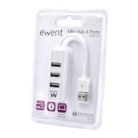 EWENT EW1122 MINI HUB USB 4 PUERTOS BLANCO