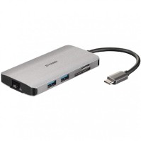 D Link DUB M810 Hub USB C 8 en 1 HDMI Eth CardRead