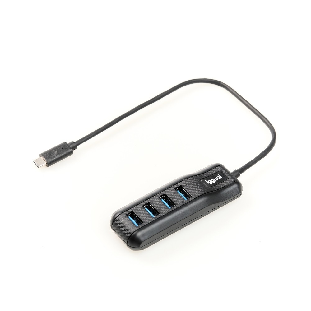 iggual Hub tipo C x 4 puertos USB 31 CARBON