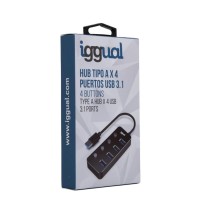 iggual Hub tipo A x 4 puertos USB 31 4BUTTONS