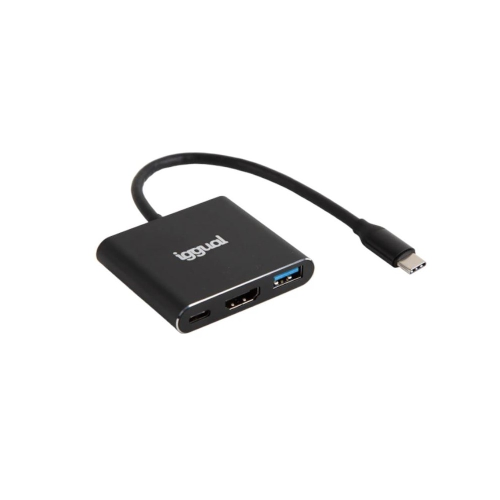 iggual Hub tipo C 3 en 1 HDMI USB30 PD100W