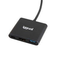 iggual Hub tipo C 3 en 1 HDMI USB30 PD100W