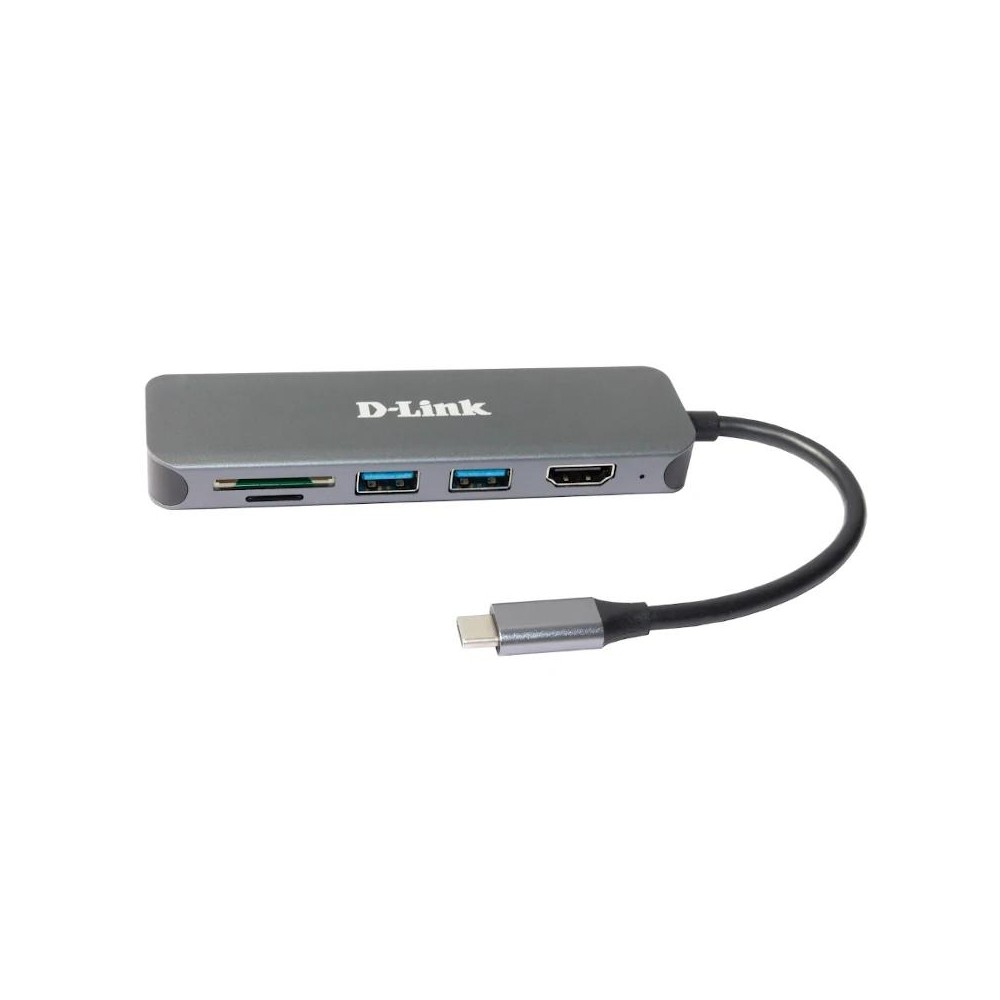 D Link DUB 2327 6 in 1 USB C Hub HDMI CR PD