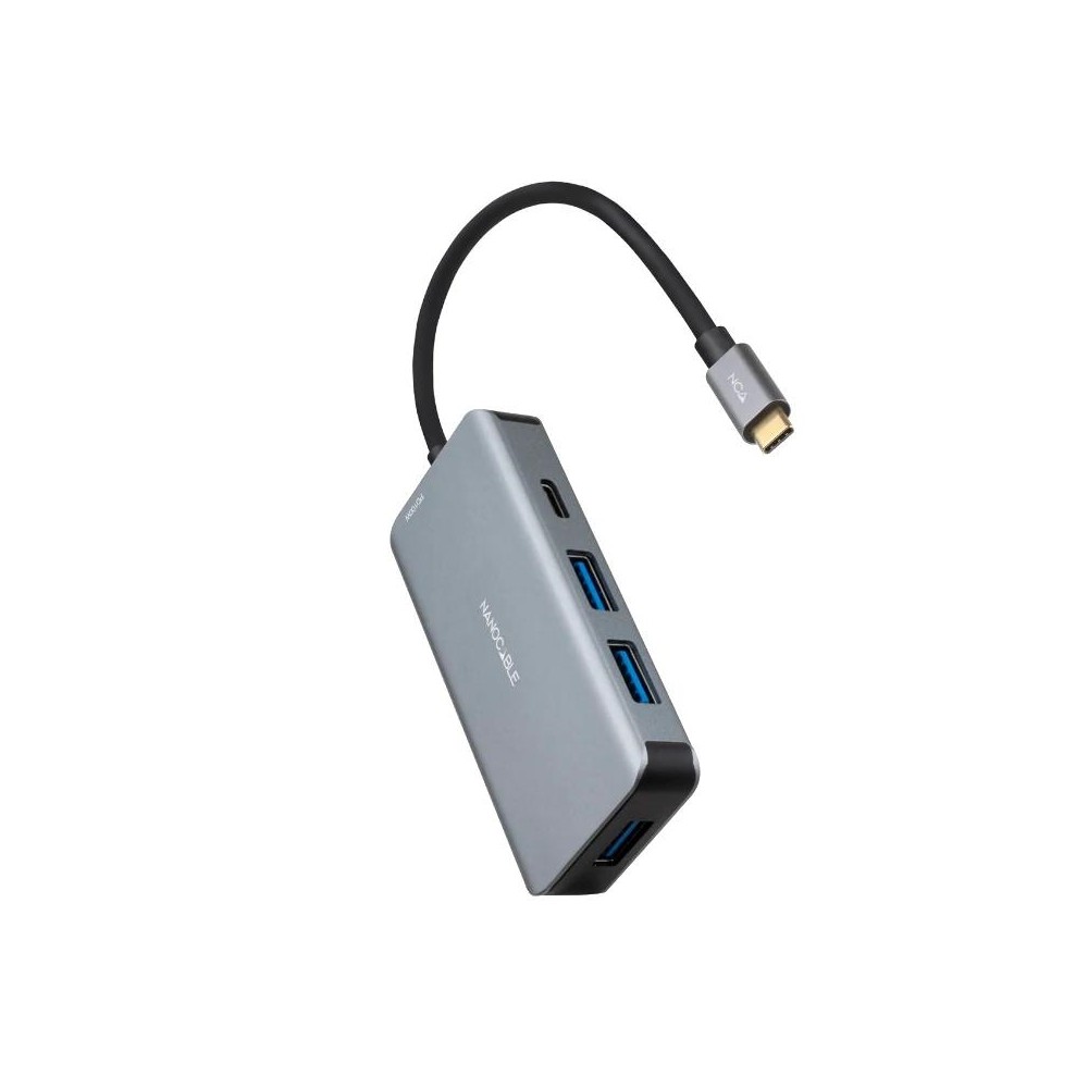 Nanocable Hub USB C 3xUSB30USB CUSB C PD 15cm