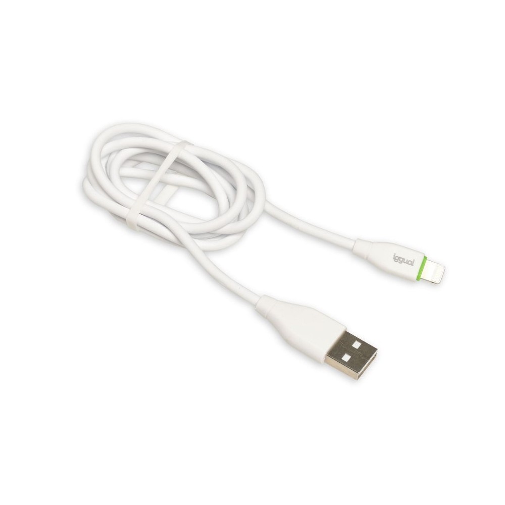 iggual cable USB A Lightning 100 cm blanco