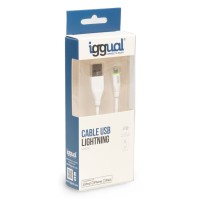 iggual cable USB A Lightning 100 cm blanco