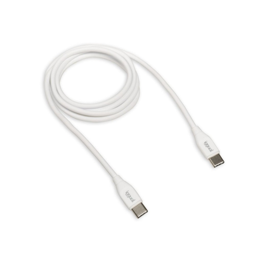 iggual Cable USB C USB C 100 cm blanco Q30 3A