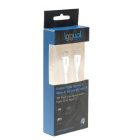 iggual Cable USB C USB C 100 cm blanco Q30 3A