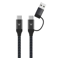 EWENT EW9918 Cable de carga usb C a usbA B 2 en 1