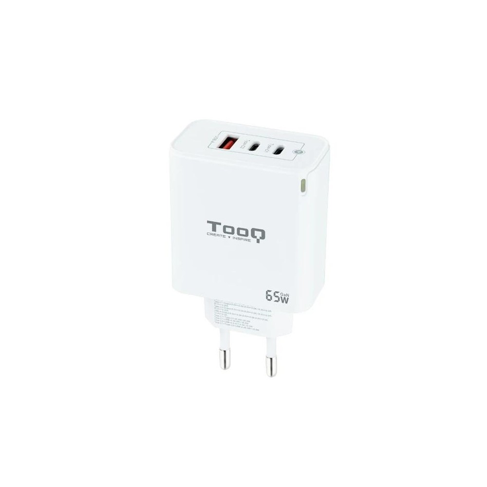 TOOQ Cargador pared GAN 2xUSB C 1xUSB A 45W20W