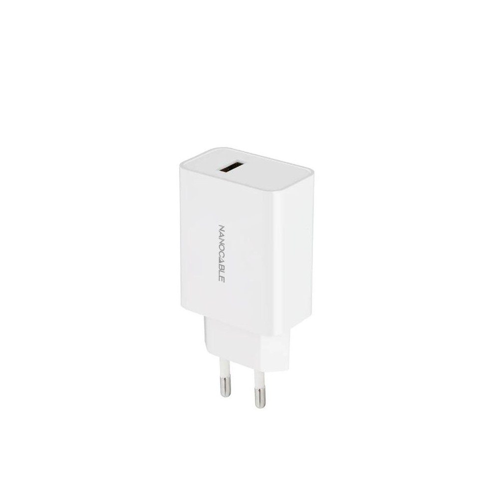 Nanocable Cargador 1 x USB 5V 21A Blanco