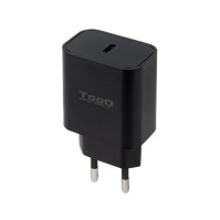 Tooq Cargador pared USB C PD30 20W Negro