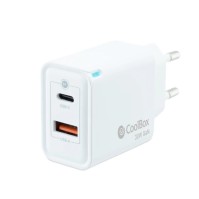 Coolbox Cargador Gan 30W USB C USB A PARED