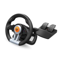 Krom Juego de Volante y pedales K Wheel Multip