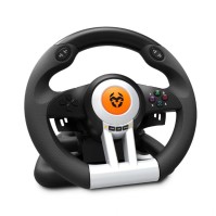 Krom Juego de Volante y pedales K Wheel Multip