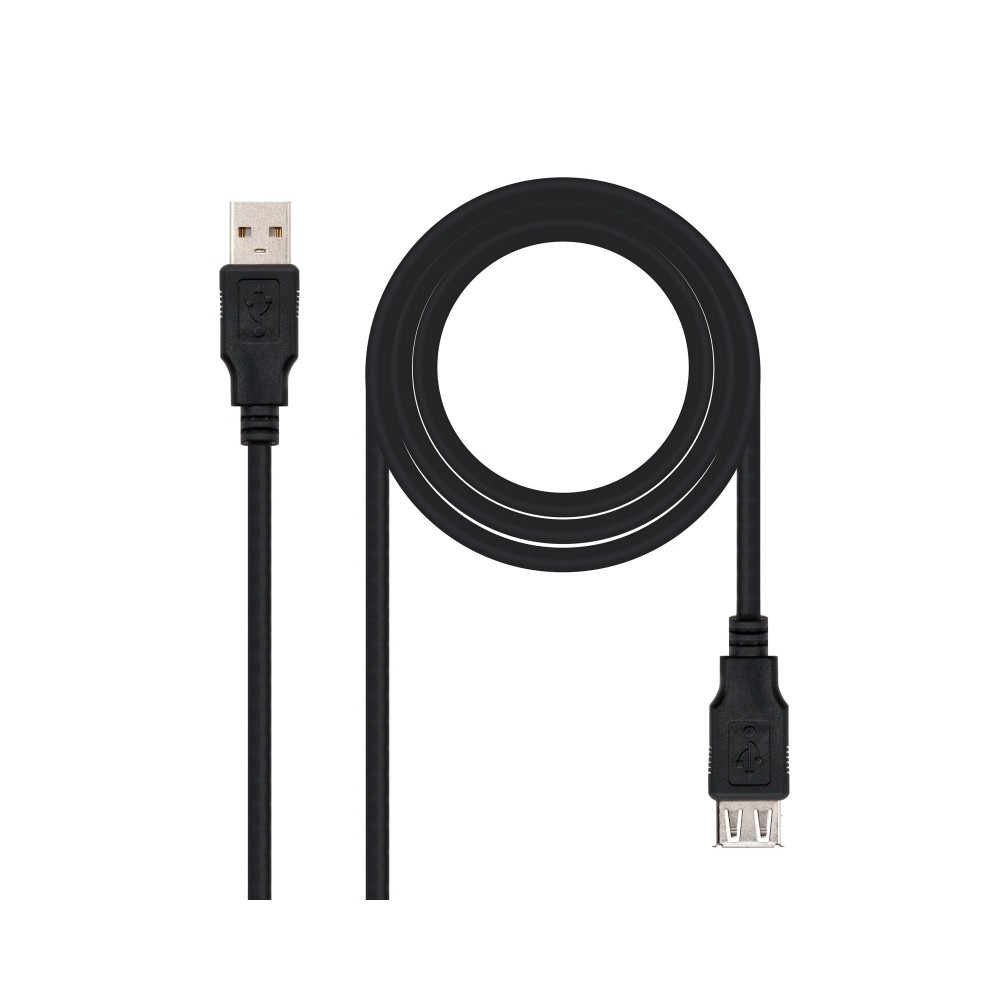 Nanocable Cable USB 20 tipo A M A H Negro 3m