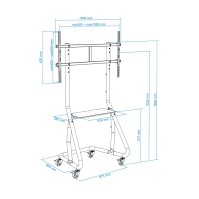 Tooq FS20200M B Soporte Suelo Ruedas Bases 60 105