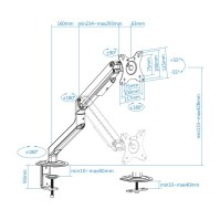 Tooq DB4032TNR W Soporte mesa monitor tv 17 32 Bc