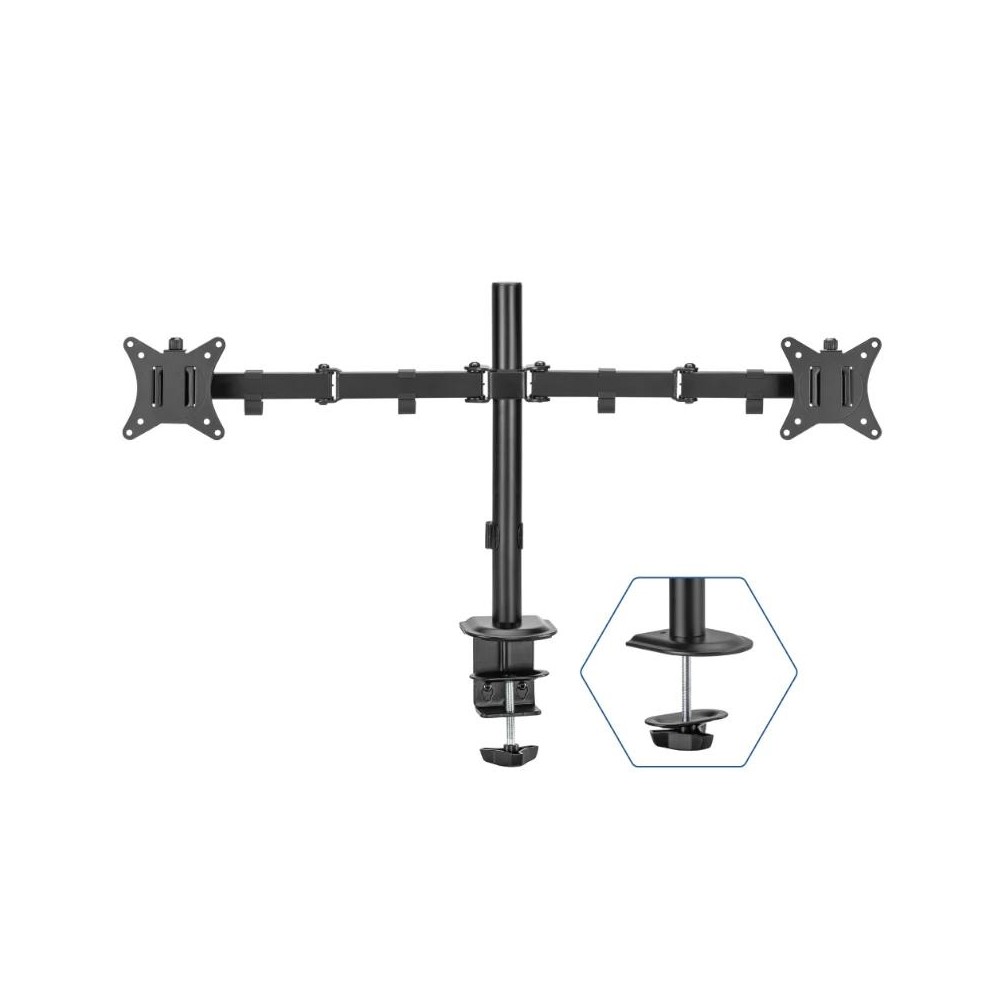 iggual SPM02 Soporte pinza 2 monitores 17 32