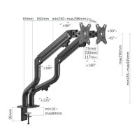 iggual SPMP02 Soporte pinza 2 monitores 17 32pro