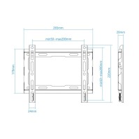 Tooq Soporte pared LP1043F B pantallas 23 43