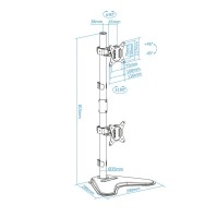 Tooq Soporte mesa DB1703TNV B 2 brazos Vertical