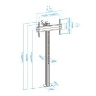 Tooq FS2270M B Soporte suelo fijo 37 70