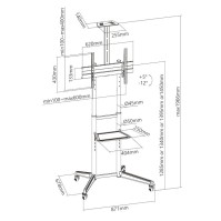 EWENT EW1539 Soporte suelo con ruedas tv 37 a 70