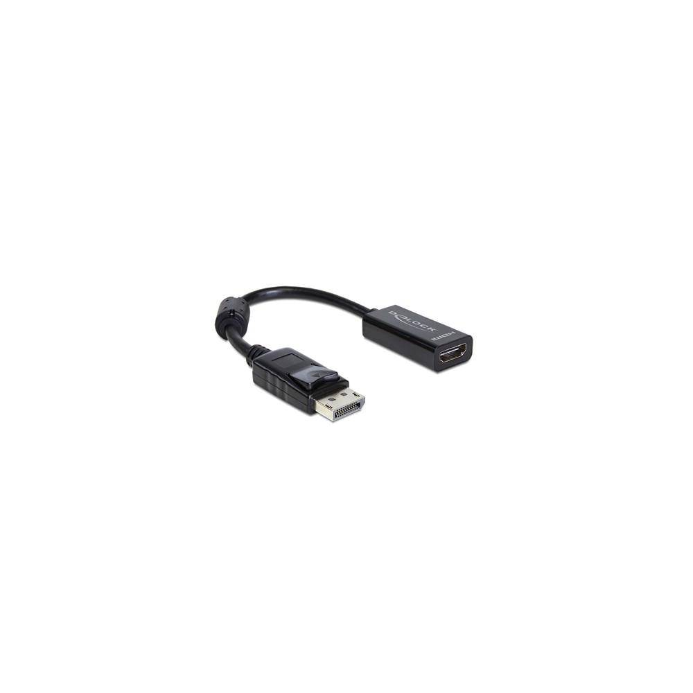 Delock Adaptador Displayport M a HDMI H Negro