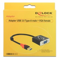 Delock Adaptador USB 30 tipo a Macho a vga Hembra