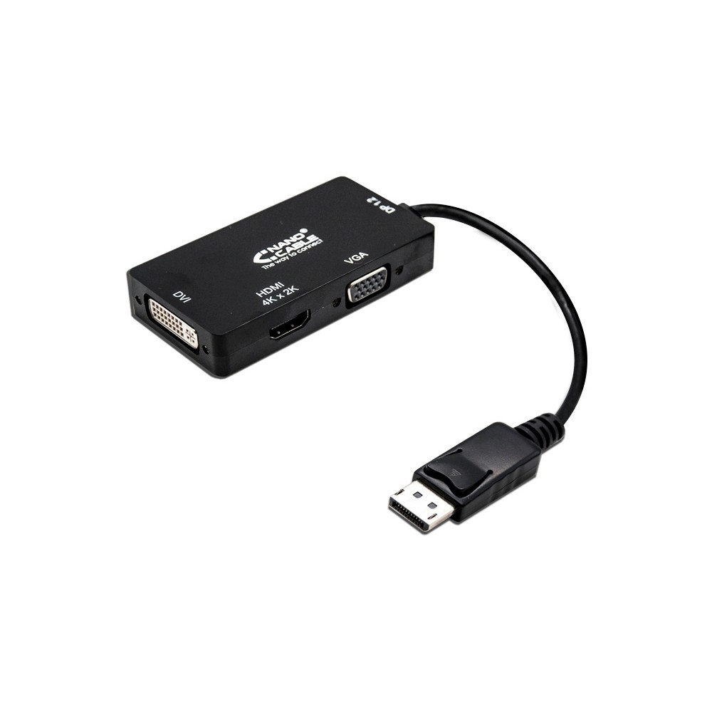 Nanocable Conversor Displayport A VGA DVI HDMI