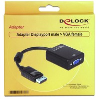 Delock Adapt Displayport Macho VGA Hembra Negro