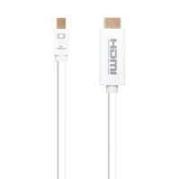 Nanocable Cable Conversor Mini DP HDMI 2 M Blanco