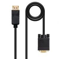 Nanocable Cable Conversor DP a VGA negro 2 M