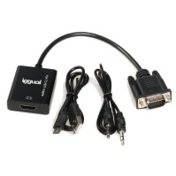 iggual Adaptador VGA a HDMI audio microUSB