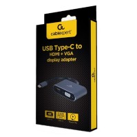 Gembird Adaptador USB Type C a HDMI VGA Gris