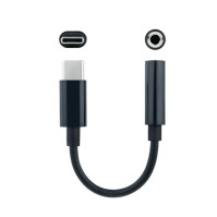 Nanocable Adaptador Audio USB C M a Jack H Negro