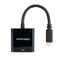 Nanocable Conversor USB C M a VGA H Negro 10cm