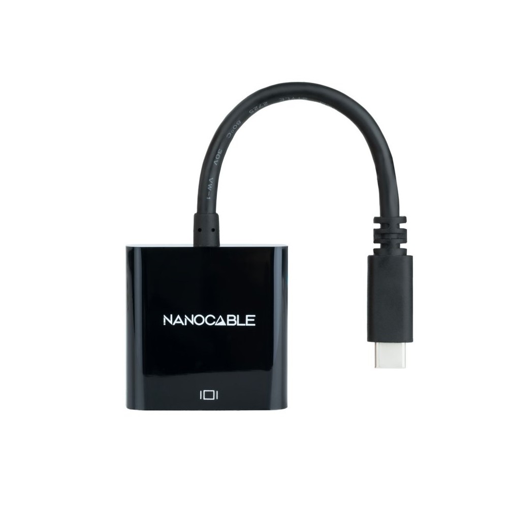 Nanocable Conversor USB C M a VGA H Negro 10cm