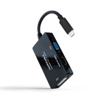 Nanocable Conversor USB C a HDMI DVI VGA 20 cm