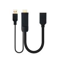 Nanocable Conversor HDMI M a DP H Negro 20 cm