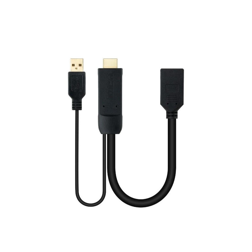 Nanocable Conversor HDMI M a DP H Negro 20 cm