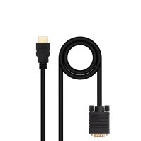 Nanocable Conversor HDMI a VGA M M 18 m Negro